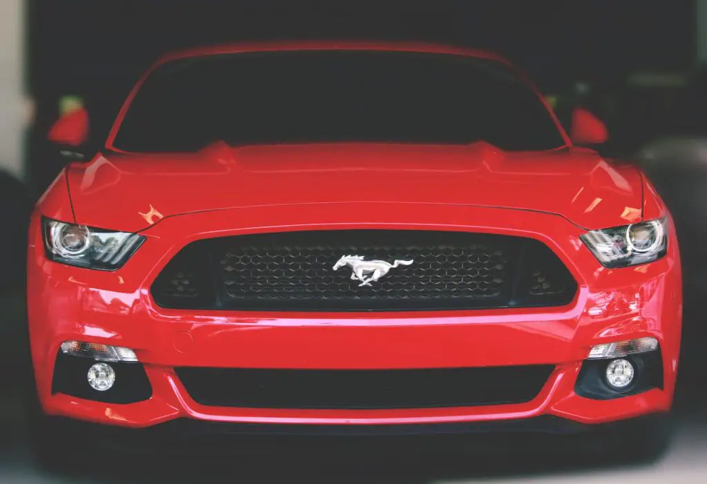 Red Ford Mustang