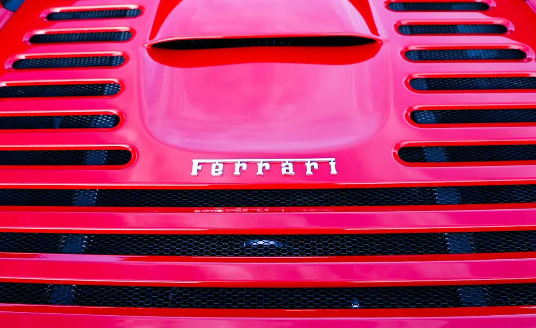 red Ferrari car
