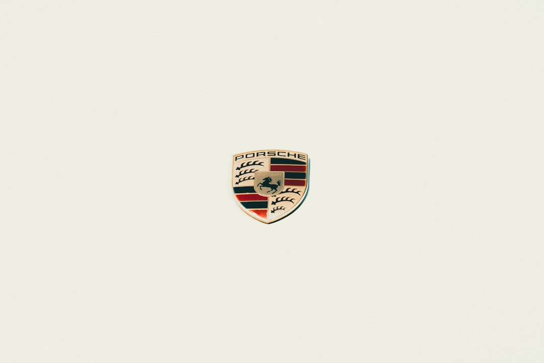 a porsche emblem on a white background