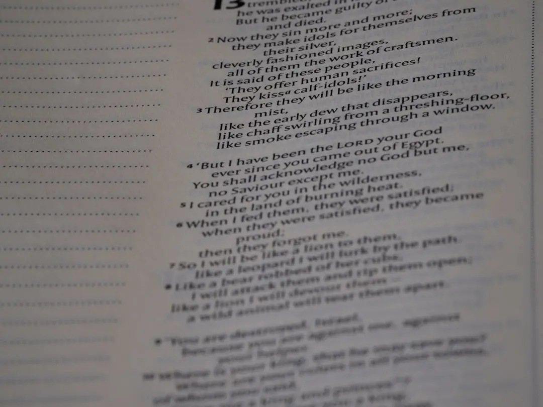 a close up of a text on a book